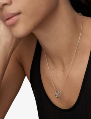 Monica Vinader Womens Nura Wrap Sterling-silver Pendant Necklac