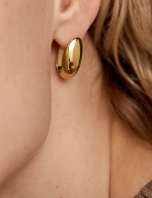 Monica Vinader Nura Reef Large Hoop Earrings In Gold