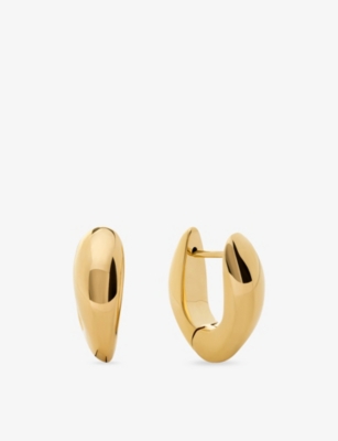 Monica Vinader Gold Nura Reef Medium Hoop Earrings In Gold