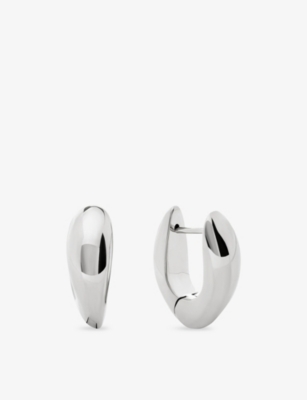 Monica Vinader Womens Nura Reef Medium 18ct Gold Vermeil-plated 925 Sterling Silver Hoop Earrings