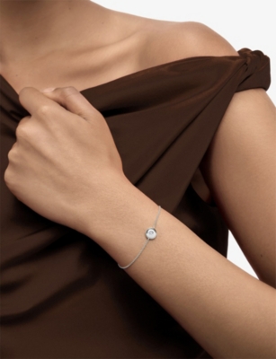Monica Vinader Womens April Birthstone Lab-grown Diamond And Sterling-silver Bracelet