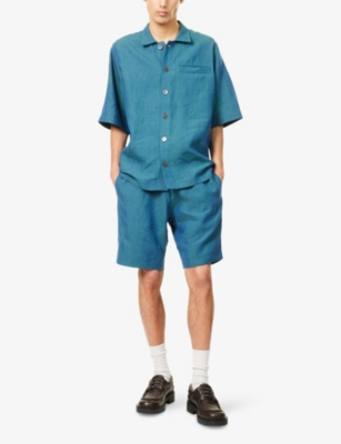 Missing Clothier Yan Classic Relaxed-fit Linen Shorts