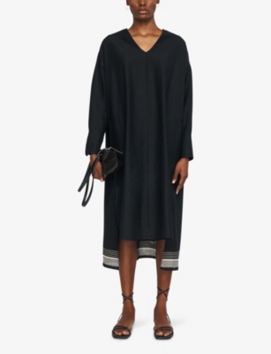 Joseph Dalamo Embroidered Cotton-blend Midi Dress