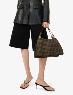 RESELFRIDGES: Pre-Loved Fendi Zucca Canvas Tote Bag