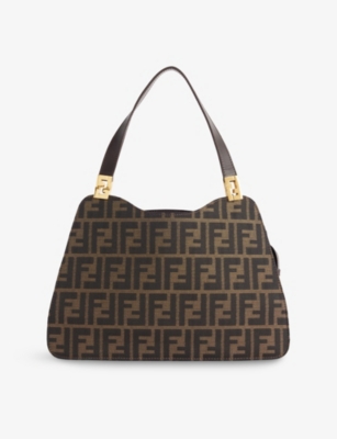 RESELFRIDGES: Pre-Loved Fendi Zucca Canvas Tote Bag