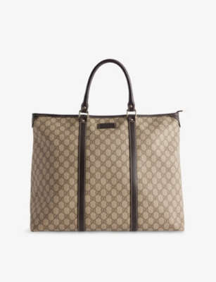 RESELFRIDGES: Pre-Loved Gucci Joy Coated-Canvas And Leather Tote Bag