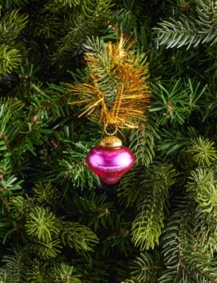 SELFRIDGES EDIT: Kiss Tinsel Glass Christmas Bauble