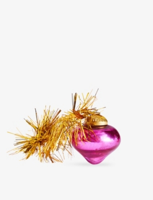 SELFRIDGES EDIT: Kiss Tinsel Glass Christmas Bauble