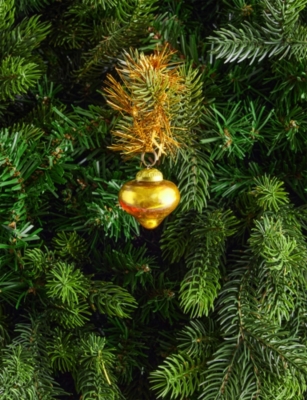 SELFRIDGES EDIT: Kiss Tinsel Glass Christmas Bauble