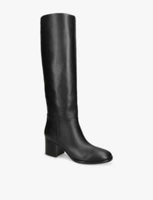 GIANVITO ROSSI: Vitello Glove 60 Leather Heeled Knee-High Boots