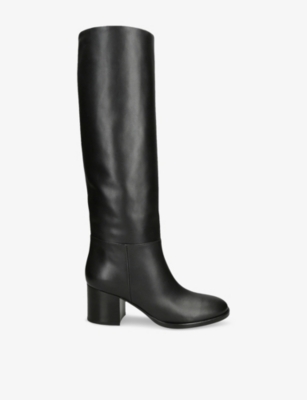GIANVITO ROSSI: Vitello Glove 60 Leather Heeled Knee-High Boots