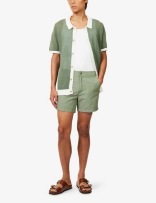 Onia Mens Seaspray Calder Buckle Swim Shorts In Green