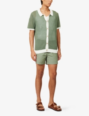 ONIA: Short-Sleeve Linen Polo Shirt