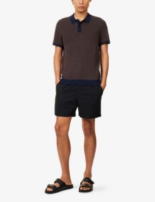 ONIA: Short-Sleeve Textured-Knit Cotton Polo Shirt