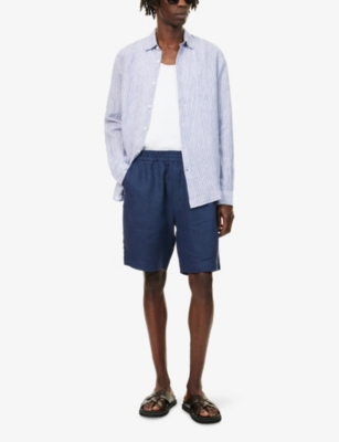 SUNSPEL: Striped Relaxed-Fit Linen Shirt