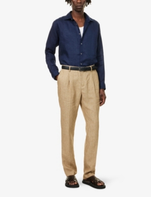 SUNSPEL: Relaxed-Fit Long-Sleeve Linen Shirt
