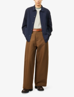 SUNSPEL: Twin-Pocket Pointed-Collar Cotton and Linen-Blend Jacket
