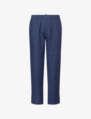 SUNSPEL: Drawstring Straight-Leg Linen Trousers