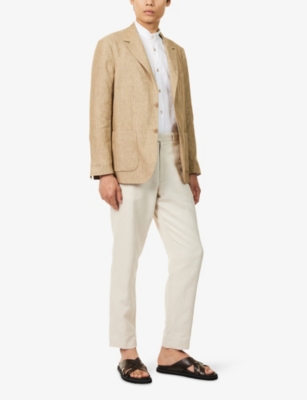 SUNSPEL: Notched-Lapel Regular-Fit Linen Blazer