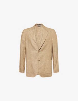 SUNSPEL: Notched-Lapel Regular-Fit Linen Blazer