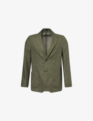 SUNSPEL: Notched-Lapel Regular-Fit Linen Blazer