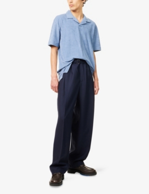 SUNSPEL: Towelling Camp-Collar Cotton Polo Shirt