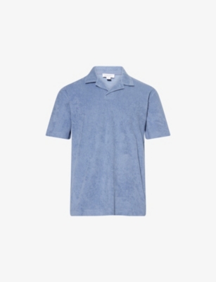 SUNSPEL: Towelling Camp-Collar Cotton Polo Shirt