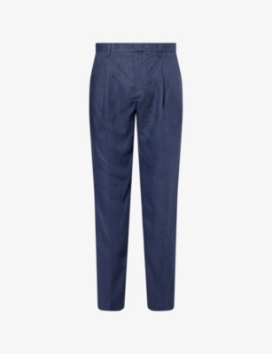 SUNSPEL: Pleated Tailored Linen Trousers