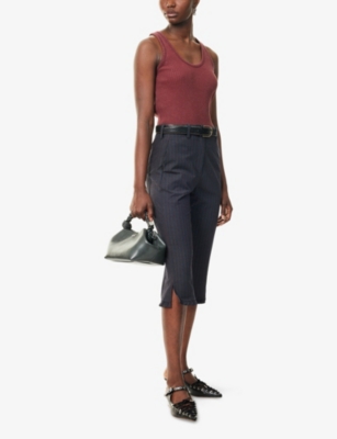 GANNI: Heavy Ribbed Cotton-Jersey Tank Top