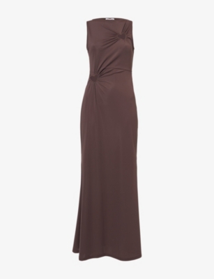 AMY LYNN: Heart Cut-Out Sleeveless Stretch-Woven Maxi Dress