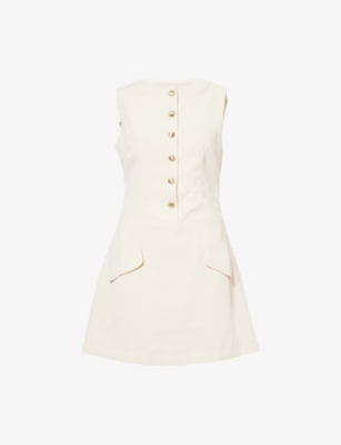 AMY LYNN: Soft Tailored A-Line Woven Mini Dress