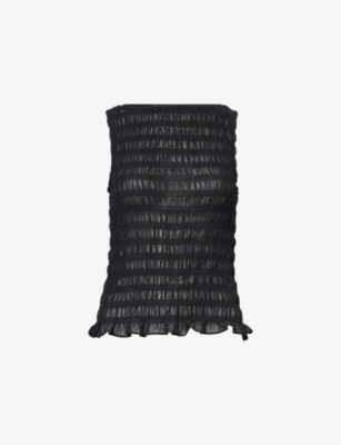 AMY LYNN: Shirred Chiffon Woven Top