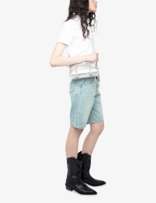 ZADIG&VOLTAIRE: Sunny Moody Small Metallic-Leather Shoulder Bag