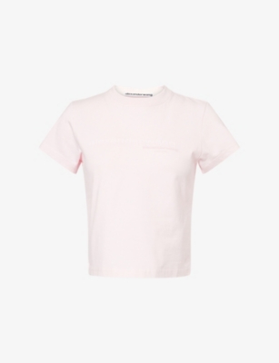 ALEXANDER WANG: Shrunken Cropped Cotton-Jersey T-Shirt