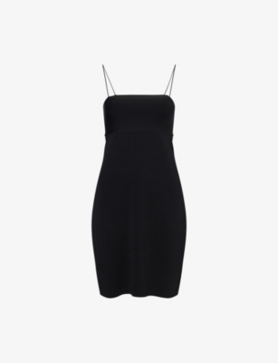 Alexander Wang Robe Mini Moulante À Strass In Black