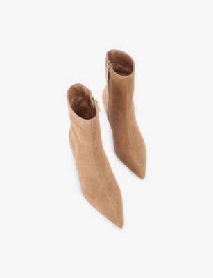 Carvela Womens Taupe Marcia Faux-suede Ankle Boots Eur 37 / 4 Uk In Brown