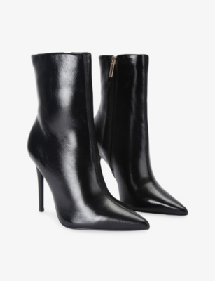 Carvela Womens Black Eterno Heeled Faux-leather Ankle Boots Eur 38/5 Uk In Black