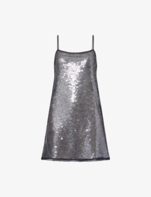CAMILLA AND MARC: Facade Sequin Woven Mini Dress