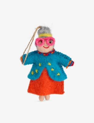 SELFRIDGES EDIT: Groovy Grannies Dorothy Wool Christmas Decoration