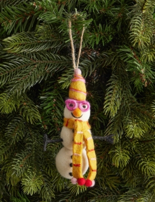 SELFRIDGES EDIT: Betty The Snowman Wool Christmas Decoration