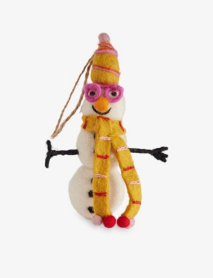 SELFRIDGES EDIT: Betty The Snowman Wool Christmas Decoration