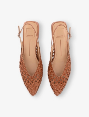 DOLCE VITA: Birdie Slingback Leather Sandals