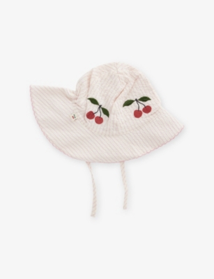 KONGES SLOJD: Ellie Cherry-Embroidery Bucket Hat 0 Months-4 Years