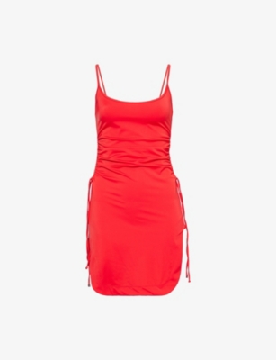 THE ATTICO: Split Shoulder-Straps Stretch-Woven Mini Dress