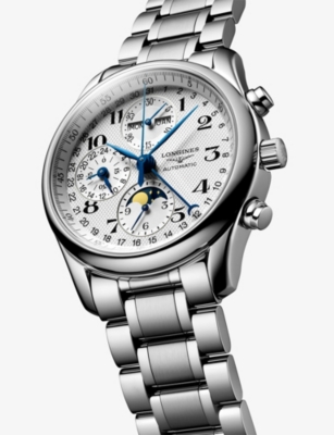 LONGINES: L2.673.4.78.6 Master Collection Chronograph Moonphase Stainless-Steel Automatic Watch