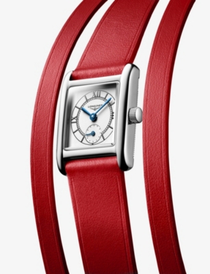LONGINES: L5.200.4.75.0 Mini DolceVita Double Strap Stainless-Steel and Leather Quartz Watch