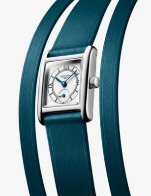 LONGINES: L5.200.4.75.9 Mini DolceVita Double Strap Stainless-Steel and Leather Quartz Watch