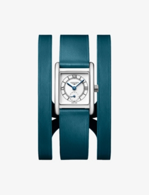 LONGINES: L5.200.4.75.9 Mini DolceVita Double Strap Stainless-Steel and Leather Quartz Watch