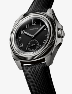 LONGINES: L2.838.1.53.2 Pilot Majetek Pioneer Edition Titanium Automatic Watch