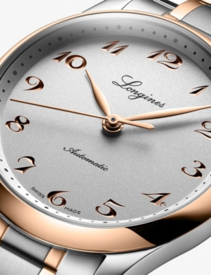 LONGINES: L2.357.5.70.7 Master Collection 34mm Rose-Gold And Stainless-Steel Automatic Watch